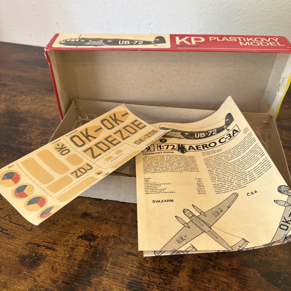 KP Plastikovy 1/72 Aero C-3A Model Kit Vintage Airplane NEW KP010 - Picture 6 of 7